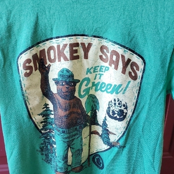 Green Smokey Bear Graphic Tee - Picture 2 of 6